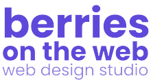 berries on the web logo compact violet cr